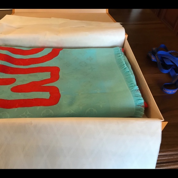 Louis Vuitton shawl logo Jonas wood x - Picture 1 of 5
